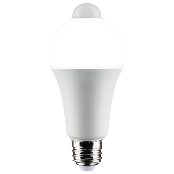 12 Watt A19 LED, White, 5000K, 1050 Lumens, 120 Volt, PIR Sensor, Non-Dimmable